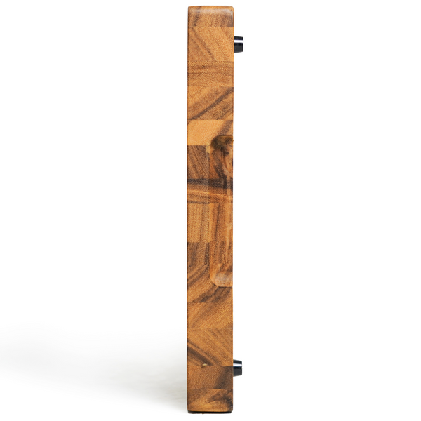 SHUMARU Tropical Walnut Wood Cutting Board – 17x13x1.6" Charcuterie | Handmade in Bali - Silky-Smooth, Juice Groove, Sorting Compartment, Knife‑Friendly, Ergonomic Grips & Non‑Slip Feet