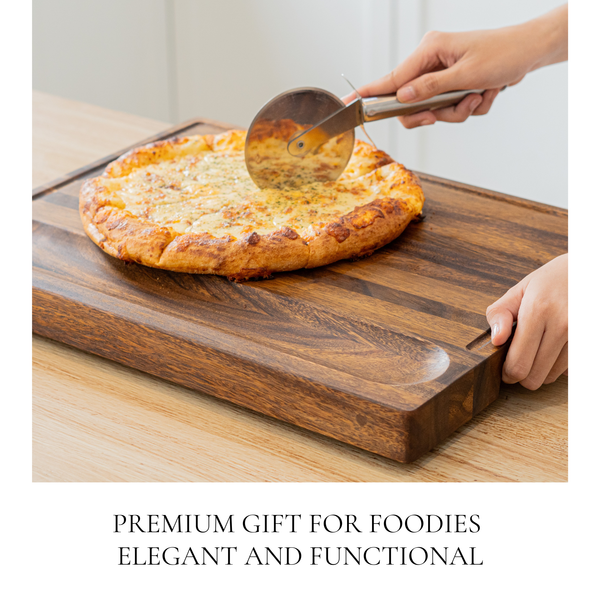 SHUMARU Tropical Walnut End-Grain Wood Cutting Board – Large 19X12X2" Butcher Block | Handmade in Bali - Silky-Smooth, Juice Groove, Knife‑Friendly, Ergonomic Grips & Non‑Slip Feet