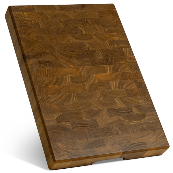 XL End Grain Old East Java Teak Cutting Board 20.5 x 14.2 x 2"