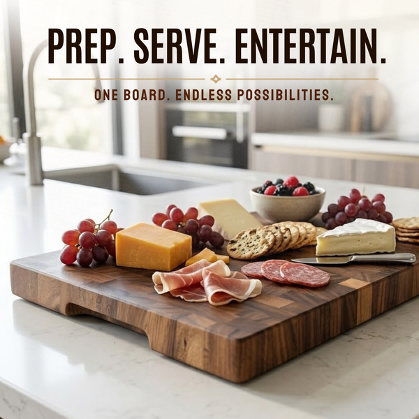 XL End Grain Cutting Board 20×13×1.6" Thick – 11 LB Heavy Duty Butche