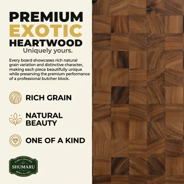 XL 20.5 × 14.2 × 2" End Grain Cutting Board, Professional Butcher Block